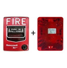 HONEYWELL Gamewell FCI MS-7AF Double Action Pull Station + SB-I/O BOX  P4