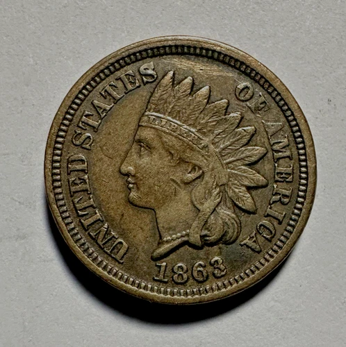 1863 Indian Head Cent XF 0505