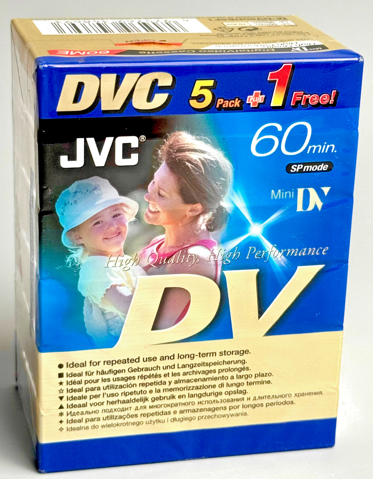 Cassettes MiniDV JVC 60 min pour filmer vos souvenirs de famille et vacances d'été