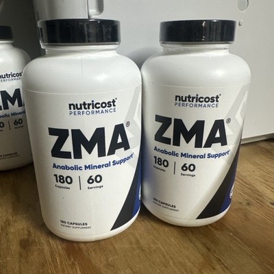 ZMA Supplement 180 Capsules Non-GMO Gluten Free US-2 Bottles