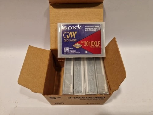 F1-BK 5x Sony QIC-Wide QW3020XLF Mini Data Cartridge 850MB/1.7GB - Neu und OVP