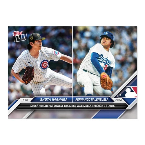 2024 Topps Now #207 Shota Imanaga Fernando Valenzuela - Chicago Cubs LA Dodgers