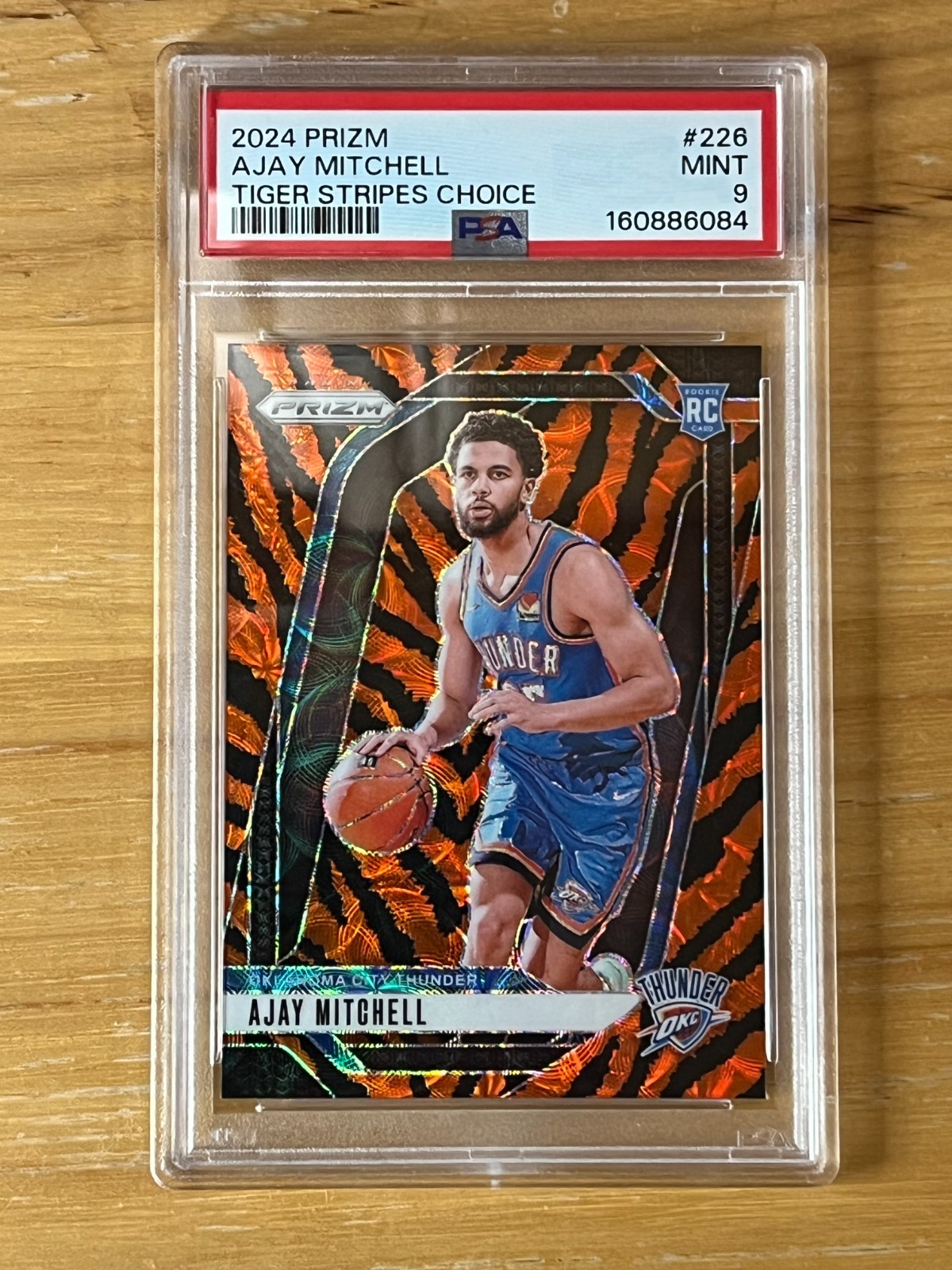 2024 Panini Prizm Ajay Mitchell #226 Tiger Stripes Prizm (RC)