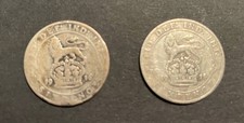 GEORGE V  -  TWO x SIX PENCE - 1916 & 1918