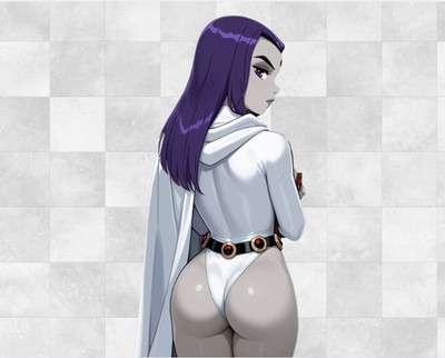 Raven Waifu Sticker 3in/5in Cartoon Sticker