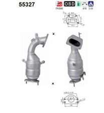 Katalysator AS 55327 für FIAT DOBLO TIPO Cargo 500L 500X 199LYF1B 263AXG1B LPG 3