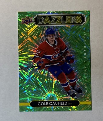 2021-22 Upper Deck Series 1 Dazzlers Green Cole Caufield #DZ-25 RC
