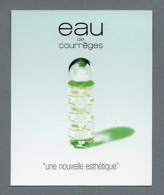 Werbekarte - Advertising Card - Eau de Courrèges beidseitig