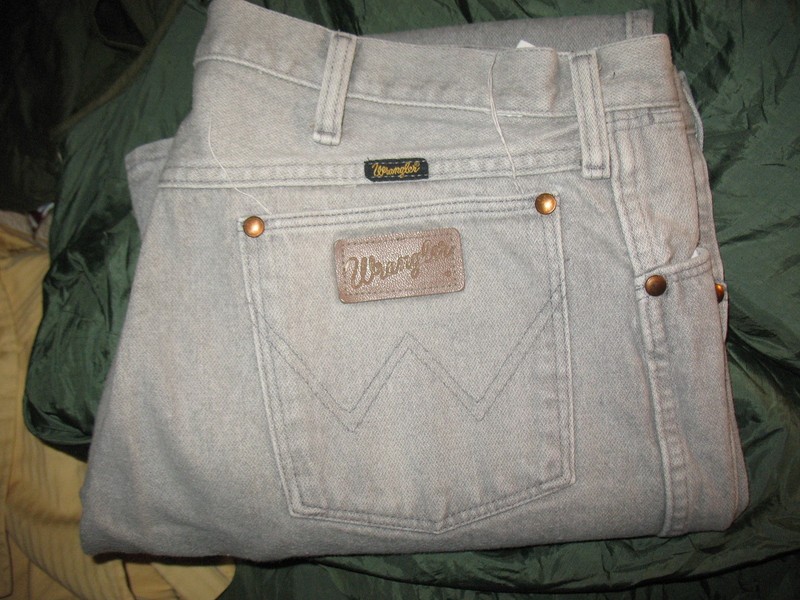 W@W!! Very Rare US Wrangler Premium Lt Gray Denim (Real) Jeans   VF+++ 2002