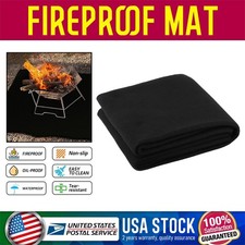 Fireproof Fireplace Mat 100cm 100cm Fire Resistant Hearth Rug Pad For Wood Stove