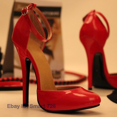 5 Red Fetish Exotique Pinup Girl Photoshoot Retro Vintage Super High Heel Womans