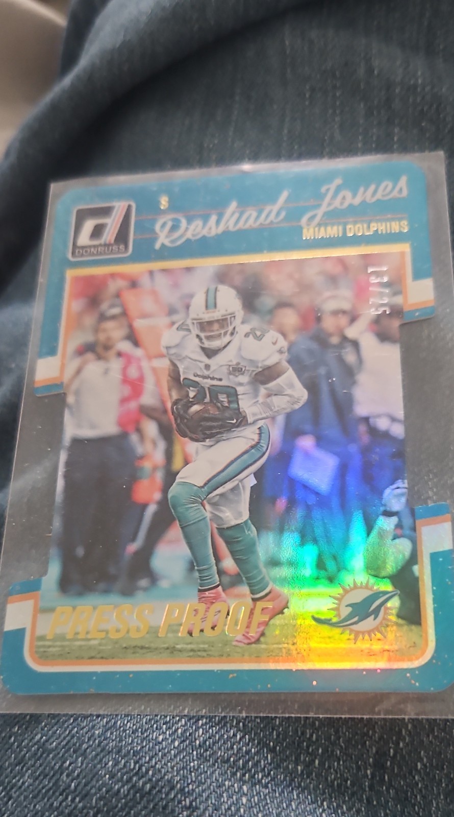 2016 Donruss - Reshad Jones #165 Press Proof Gold Die-Cut /25 (RC)