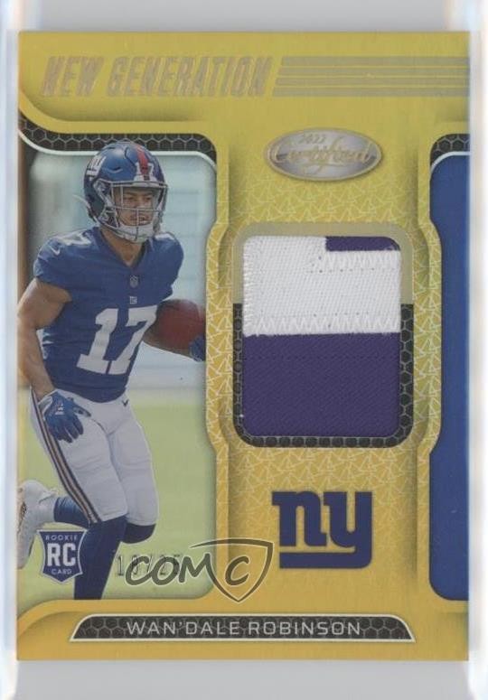 2022 Certified Mirror Gold 18/25 Wan'Dale Robinson #NGJ-WR Rookie RC qf8