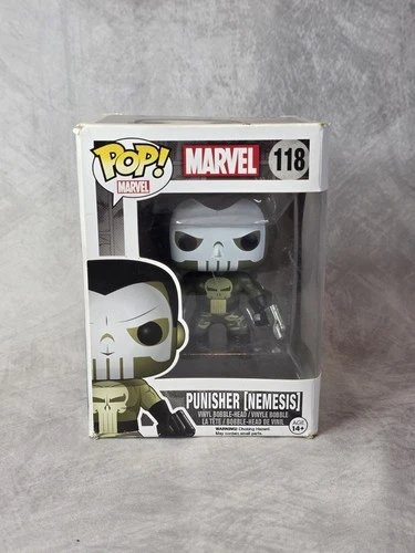 Funko POP! Marvel Punisher Nemesis #118 Vinyl Figure DAMAGED BOX SEE PICS
