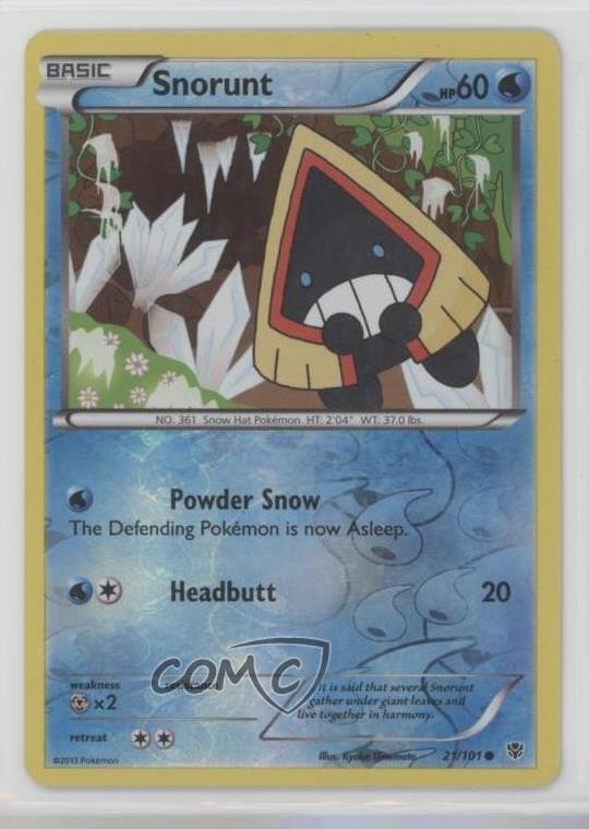 Snorunt Reverse Foil Pokémon Black & White Plasma Blast #21