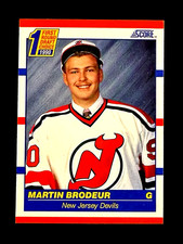 MARTIN BRODEUR 1990 SCORE FIRST ROUND DRAFT PICK ROOKIE CARD #439 DEVILS RC MINT. rookie card picture