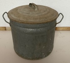 Alter SUCO Zinkeimer mit Deckel Ø 40 cm – Vintage / Pflanzkübel / Landhaus