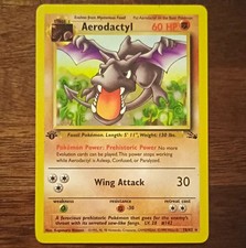Wizards of the Coast Pokemon TCG Fossil Aerodactyl 16/62 1st Ed Holo Rare on eBay