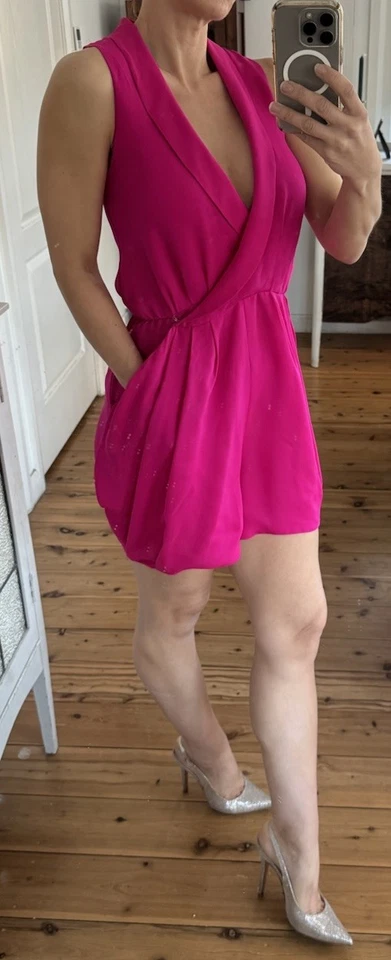 Adam By Adam Lippes Magenta Pink Silk Romper Playsuit 6 - image 4 of 4