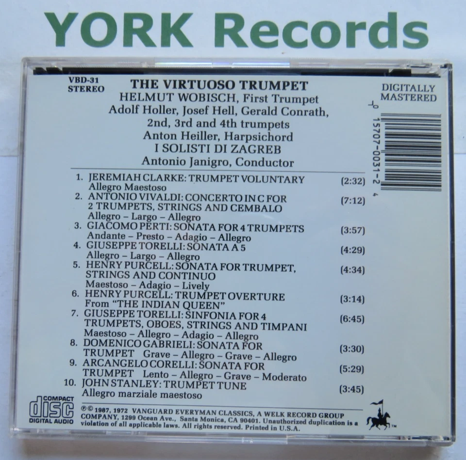 VIRTUOSO TRUMPET - Music For One Two & Four Trumpets - Excellent Con CD Vanguard - Image 2 of 3