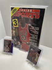 Michael Jordan Bulls Vintage Magazine + 2 Card Fan Gift Desk Display Bundle #14