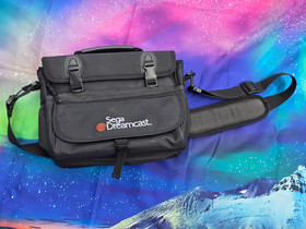 Vintage Official Sega Dreamcast - Black - Travel Bag / Carrying Case + Strap EUC
