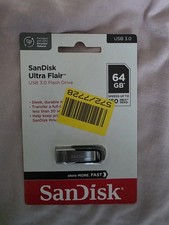 Image of SanDisk Ultra Flair 150MB/s USB 3.0 Flash Drive - 64GB (Brand New And Sealed)