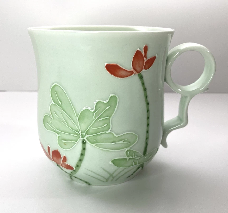 TEAVANA Flor Floral Porcelana Taza de Té con Tapa de Taza Plato Infusor Juego de 4 Piezas Foto 3 de 4