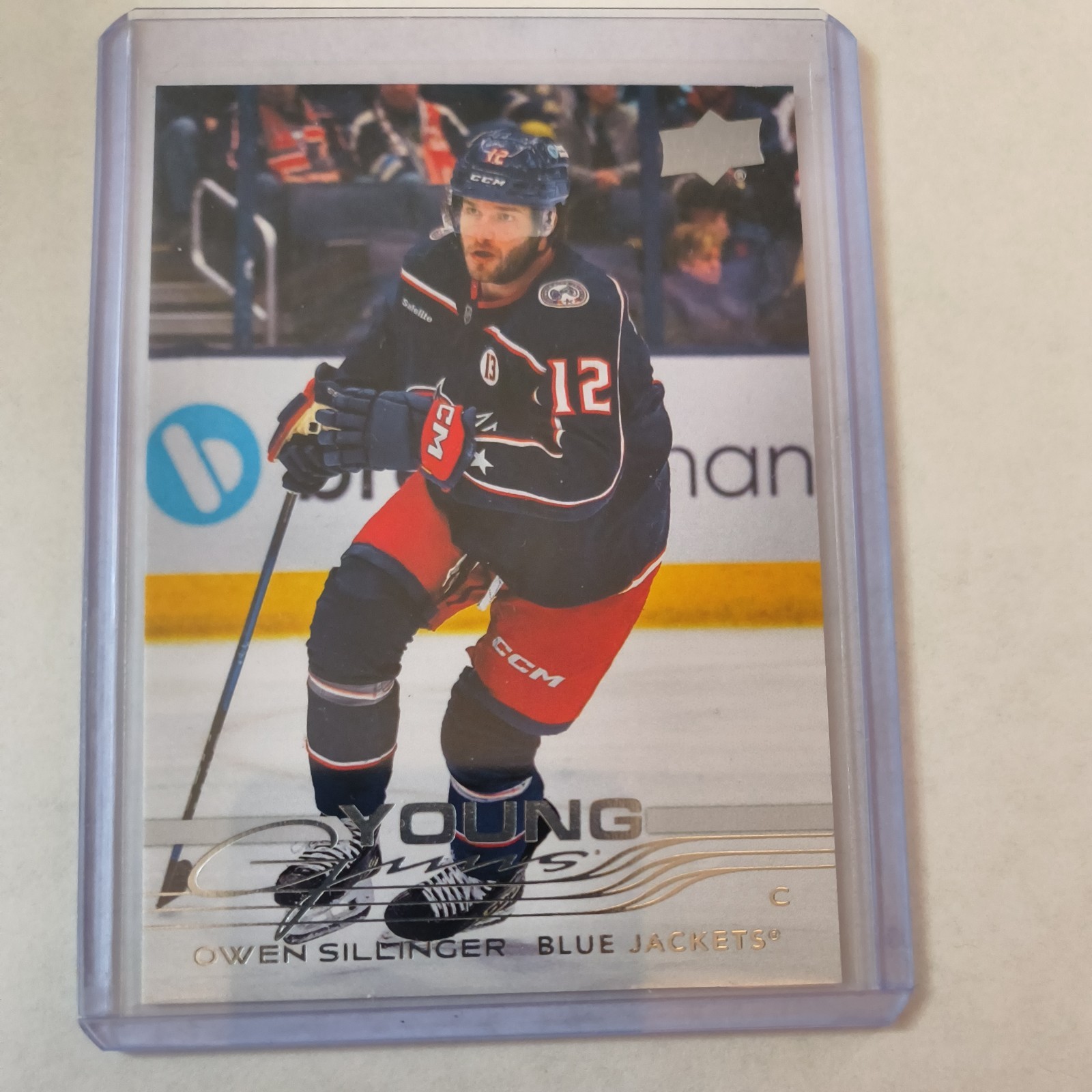 Upper Deck 25-26 Series 1 Young Guns Rookie Owen Sillinger Blue Jackets #227