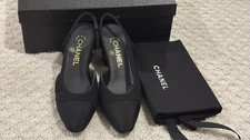 CHANEL Slingback Pumps/ Size 36/ Black
