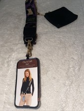 Clip Go Call Phone Strap Purple-Leopard Zippered Pouch Crossbody Wristlet RFID