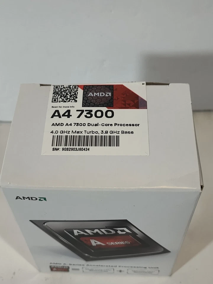 NEW AMD A4-7300 Dual-Core 4.0 GHz AD7300OKHLBOX FM2 Processor CPU w/Cooler NIB - Image 2 of 4