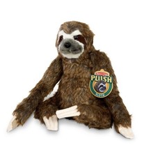 Melissa  Doug Sloth 16" Lifelike Plush Claws Stuffed Animal Zoo NEW W/ TAG