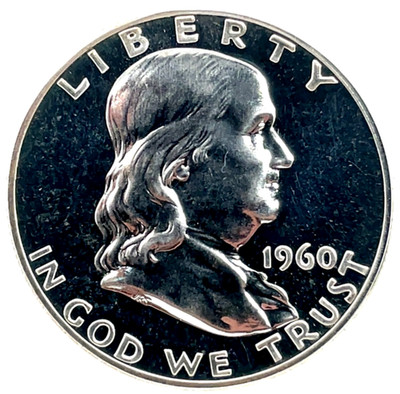 1960 Franklin Half Dollar DDO Doubled Die Obverse FS-101 Gem Proof Silver Coin