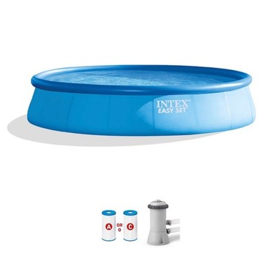 Intex 28141EH 13ft x 33in Easy Set Inflatable Swimming Pool with 530 GPH Filter