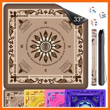 Neoprene Mahjong Mat with Rules, 33x33 Inch Mahjong Mat for Table, Non-Slip N...