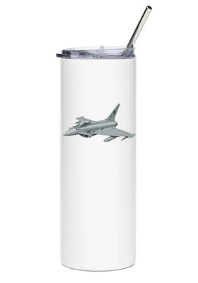 Eurofighter Typhoon F2 Stainless Steel Water Tumbler with straw - 20oz.