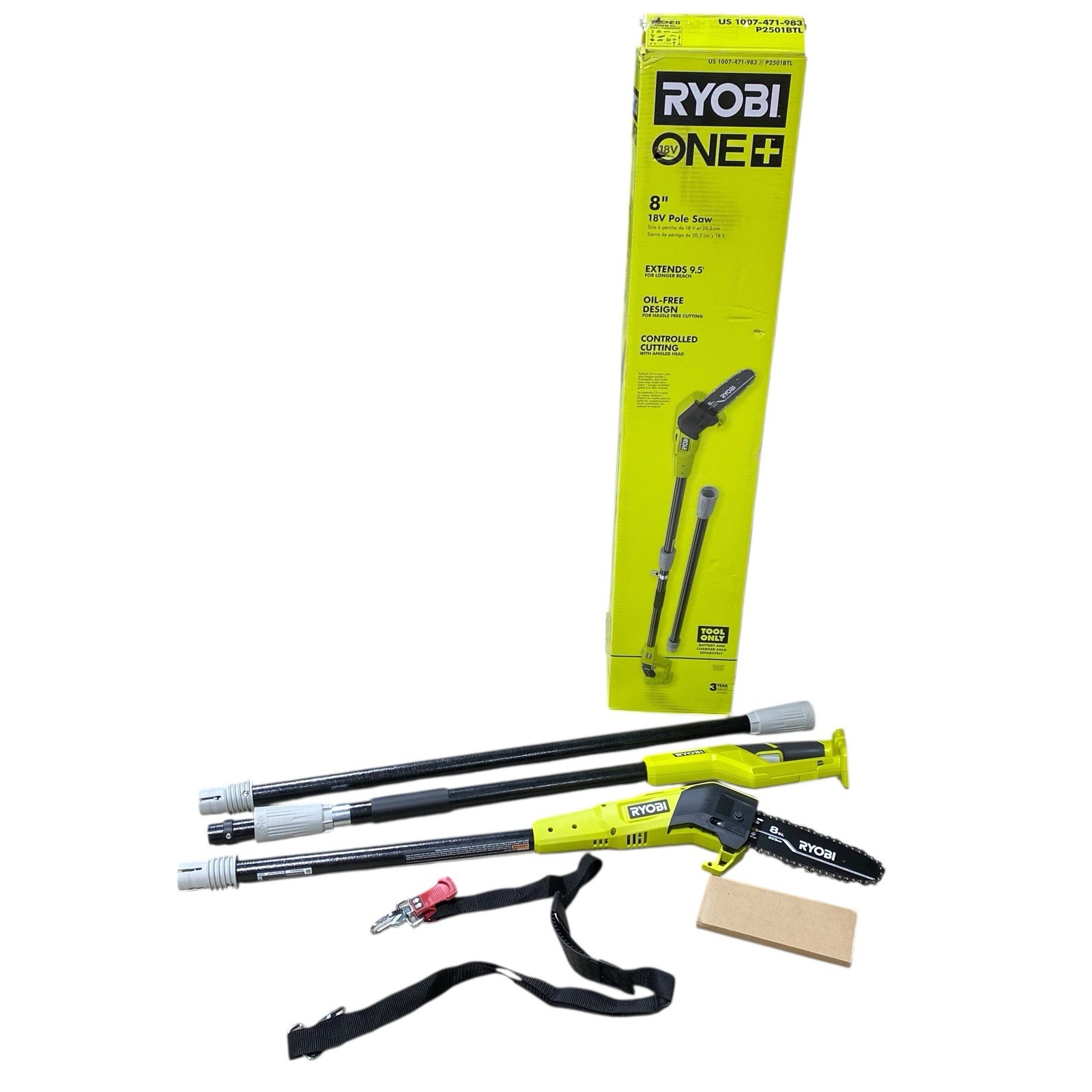 RYOBI 18V Volt 8" Pole Saw Cordless Oil Free P2501 (Tool Only)