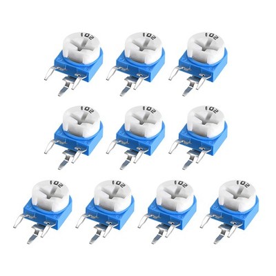 10 x Trimmer Potentiometer 1K Ohm Adjustment Horizontal Variable Resistor