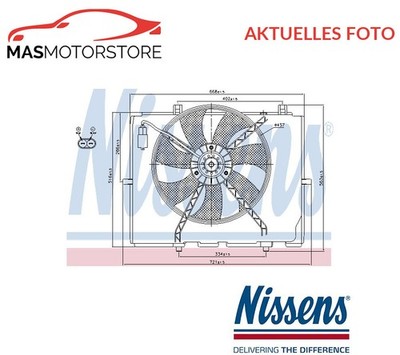 LÜFTER KÜHLERLÜFTER LÜFTERMOTOR NISSENS 85654 P NEU OE QUALITÄT