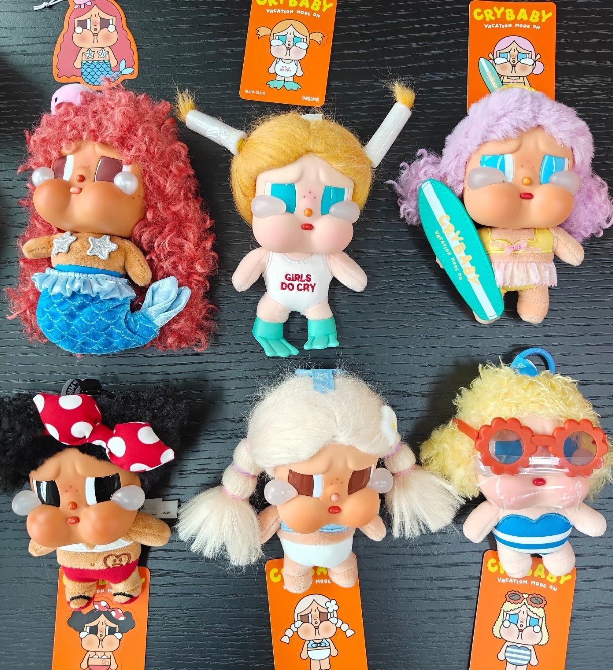 Authentic Crybaby Vacation Mode On Series Vinyl Plush Pendant Blind Box Toy Gift