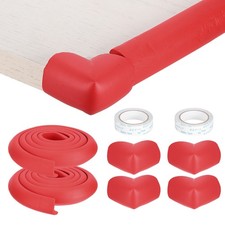 2Pcs 6.5ft x 1.4" Edge Corner Protector with 4 Corners Protectors, Red
