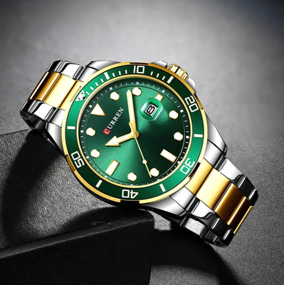 47MM CURREN Quartz Men's Luxury Watch Dive 30M Waterproof Luminous Stainless NEW
