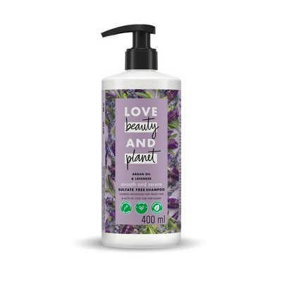 Love Beauty & Planet Argan Oil Lavender Shampoo 400ml -Sulfate Free, No Parabens