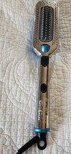 BaBylissPRO CryoCare Electric Straightening Brush Silver Blue Unisex