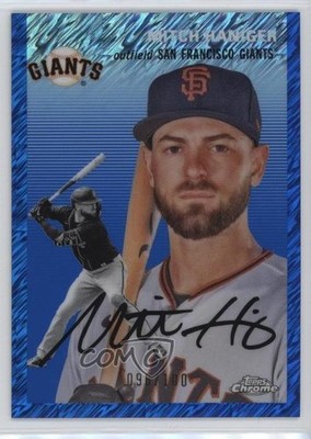 2023 Chrome Platinum Anniversary Blue Shimmer Refractor /100 Mitch Haniger 0jm6