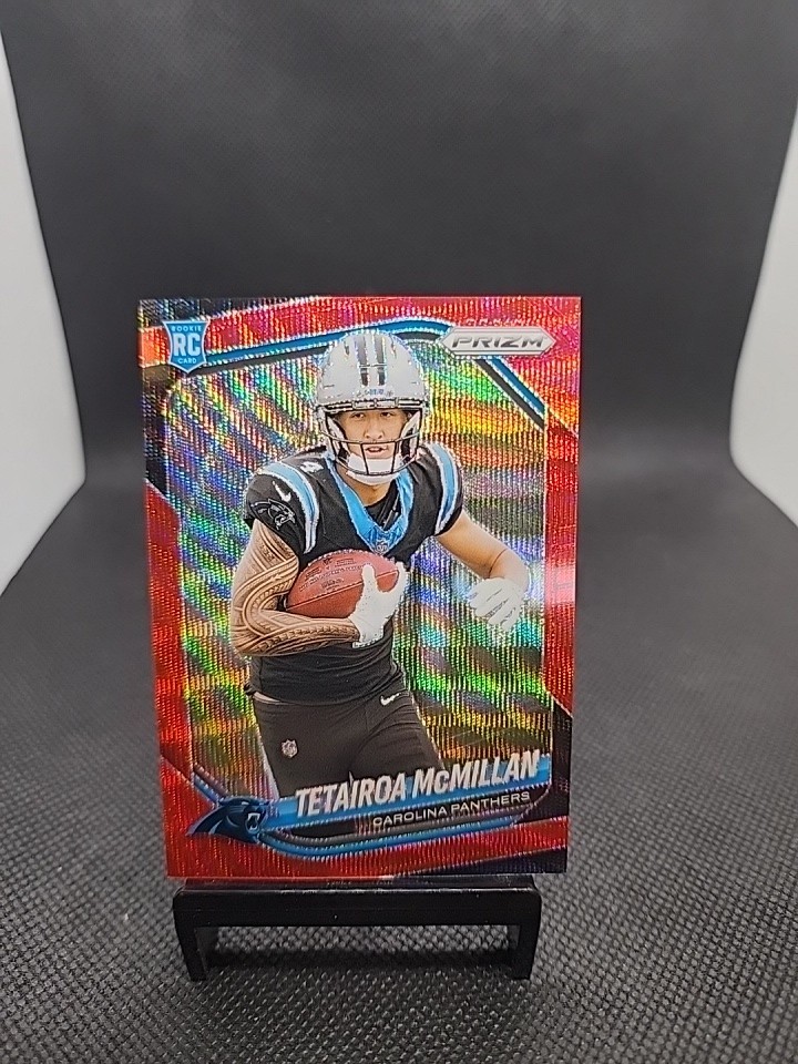 2025 Panini Prizm Tetairoa McMillan #311 Red Wave Prizm /149 (RC) ROY Panthers