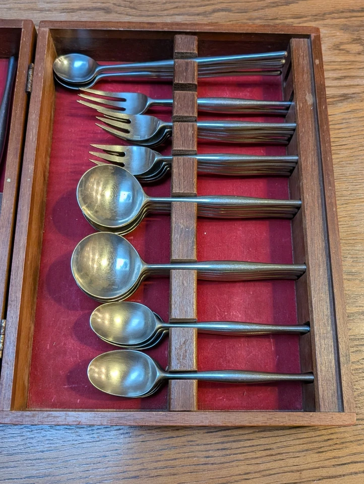 🔥 LAUFER Magnum Toalla Plateada Inoxidable 18/8 Cubiertos 37 Piezas Lote Mixto Noruega 🔥 Foto 3 de 4