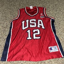 Champion #12 Williams Team USA Basketball 90’s 2000 Olympics RED Jersey Size 40