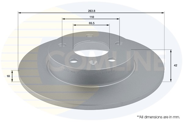 2 PCS COMLINE ADC1121 Brake Disc